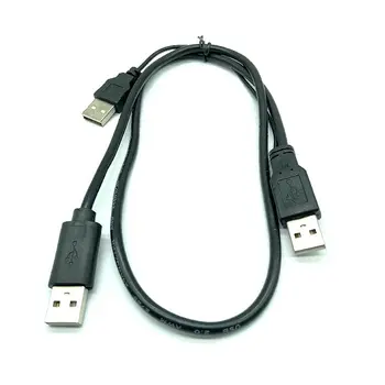Черно на 70 см от 0,7 m 2 метра USB2.0 USB 2.0 three A Type 3A Мъжки твърд Диск за пренос на данни, Y-Образен Кабел За Мобилен Твърд диск HDD