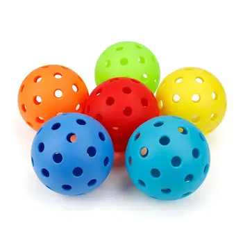 Зелено-оранжево симулатор за игри в пиклбол, Висока еластичност, Овална топка за самостоятелно проучване, 40 дупки за игра в пиклбол, соло-симулатор за игри на закрито, на открито