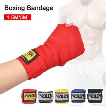 2 на руло 1,5 М / 3 м памучна боксова превръзки Спортен колан на Biana Kick Boxing MMA Ръкавици за ръце Тайна Колан Боксови Спортни Тайна еластична Превръзка