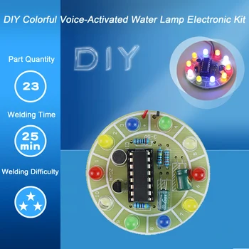 CD4017 Цветен Комплект за гласов контрол, Въртящи led лампа, Електронното производство, Комплект 