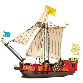 2023 MOC Строителни Блокове Лодка Яхта Кораб Тухли, Декорации За Мебели Платноходка Техника Сглобяване на Модели на Детски Играчки САМ Подарък