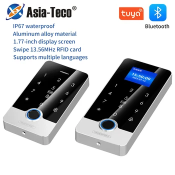 Водоустойчив Bluetooth система за контрол на достъпа чрез пръстови отпечатъци на Hristo RFID Клавиатура Метална сензорна клавиатура WG26 Smart APP Отключване на Устройството за отваряне на врати