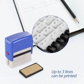 Комплект самозалепващи печати, направени със собствените си ръце, име на фирма, номер, адреса, печат гумен печат с набор от пинцетов