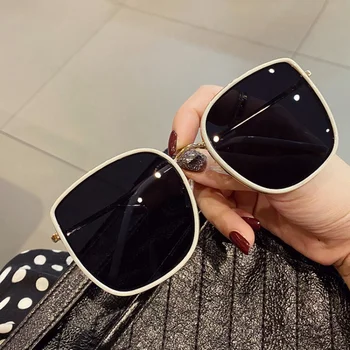 Квадратни слънчеви очила, дамски дизайнерски луксозни слънчеви очила, дамски класически vintage слънчеви очила за отдих на открито UV400