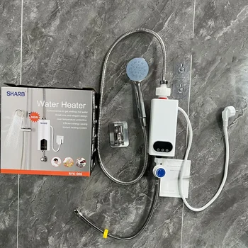 Мини-бойлер, без резервоара, Термостатическая система за отопление за пране с цифров дисплей за домашна кухня, баня