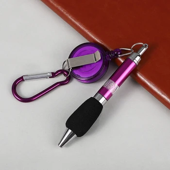 Пръстен с катарама, кабел за канцеларски материали, Прибиращ верижка за ключодържател, Химикалка химикалка, Неутрална дръжка, лесно вытягивающаяся дръжка с ключалка, пособия за писане