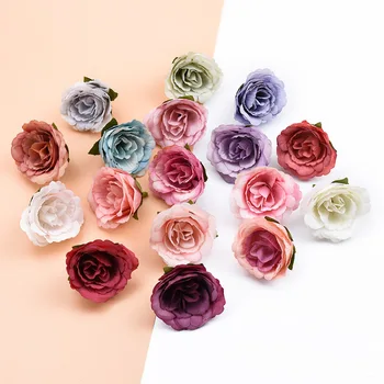 Мини главата изкуствени рози 4,5 см за декорация на дома, аксесоари 
