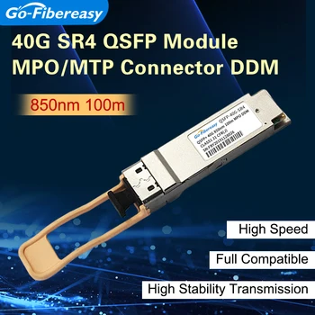 Модул оптичен суич 40Gb QSFP 40GBASE-SR4 850nm MPO/MTP MMF Модул Оптично радиоприемник QSFP, Съвместим с Huawei/Cisco QSFP-40 Г-SR4
