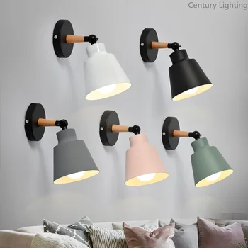 Стенен лампа Macaron, монтиран на стената лампа Желязо Art Color, творчески, и е с минималистичен, с монтиран на стената лампа за коридора, Нощни лампа за детската стая, в спалнята