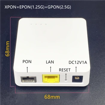 Minni ONU Английски 68 мм XPON EPON1.25G/GPON2.5G G/ EPON ONU FTTH модем G/ EPON съвместим маршрутизатор английската версия на ONU MINI68*68 мм