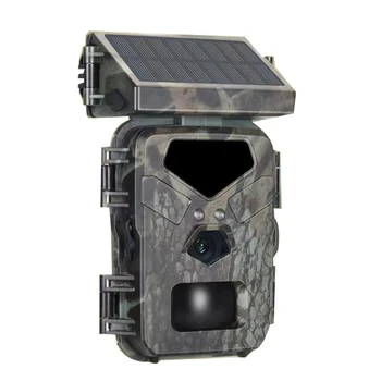 1 БР 24-мегапикселова ловна камера Mini700, IR камера за проследяване на открито, водоустойчива IP65 за изследване на диви животни Със слънчеви панели