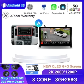 Android 13 Автомагнитола за Toyota Hiace H300 VI 6 GranAce I 1 2019-2022 Мултимедиен Плейър GPS Навигация Android No 2Din