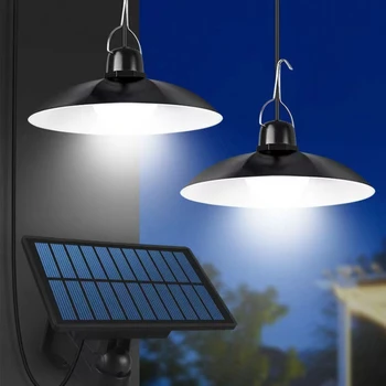 Слънчев окачен лампа 1 изтегляйте и пускайте 1/1 изтегляйте и пускайте 2 Led лампа на слънчеви батерии с дистанционно управление Полилей за къмпинг Външен градински окачен лампа