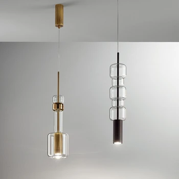 Окачен лампа от боросиликата UNO Модерен лампа от прозрачно стъкло за дома ретро лампа за спални, трапезария, кухня