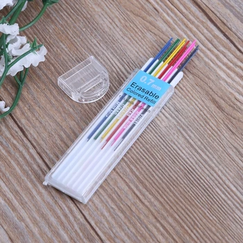 1 Кутия 0.7 mm цвят механични моливи за зареждане стираемых студентски стационарни D5QC
