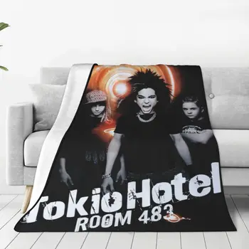 Музикални одеяла Tokio Hotel Group, фланелен пролетно-есенни одеяла рок-група, джобно топло покривки за легла, кувертюри за пътуване