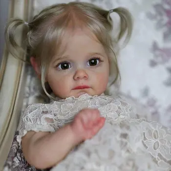 22-инчовата кукла-Реборн за момичета може да вземе вана, напълно имитиращи мека виниловую кукла-бебе