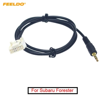 FEELDO 1 бр. аудио кабел с 3,5 мм конектор AUX-IN за Subaru Forester 2013 Удължител автомобилен CD-радио Адаптер AUX-тел