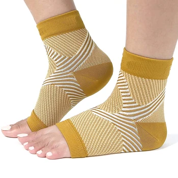 1 чифт чорапи за компресия глезена при подошвенном фасциите, осигуряващи подкрепа за свода на стъпалото и крака. Болки в петата, облекчение ахиллова сухожилията.