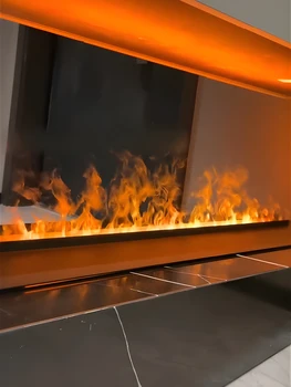 1500 мм 3D Водна Пара, Led Пламък, Декоративна Поставка за телевизор с гласов контрол, Електрическа Камина