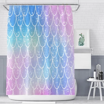 Цветен шаблон баня водоустойчив завеси за душ завеса за баня геометрични 3D печатни завеса за баня Декор