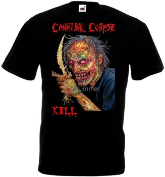 Cannibal Трупове Убие V1 Тениска Black Death Metal Размер S-3Xl Мъжка тениска от 100% памук с принтом Ризи
