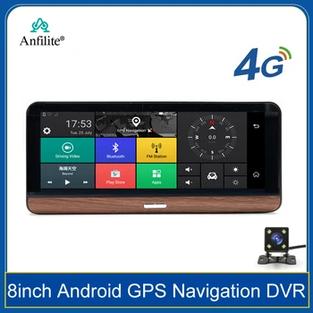 Anfilite 8-инчов 4G Android Navigator Автомобилен видеорекордер GPS 1080P Видео ADAS dash cam Камера за наблюдение видео рекордери