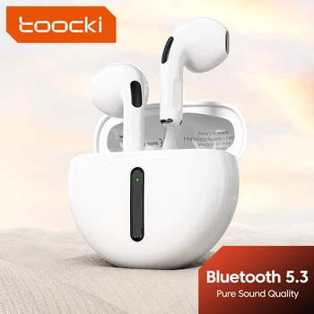 Безжични Bluetooth слушалки Tooki TWS Bluetooth 5.3 Спортни слушалки подложка с докосване, водоустойчиви слушалки с дълъг режим на готовност 230 mah