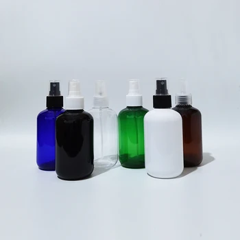 30шт празни кръгли пластмасови бутилки с обем от 200 мл с распылительным помпа, PET-бутилки за парфюми и козметика обем 200 куб. см, пътна опаковка за грижа за кожата