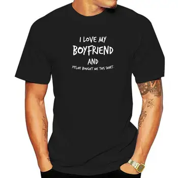 Аз обичам приятеля Си, Той Ми Купи Тази риза На Ден, Свети Валентин, Нова Риза, Тениска в Стил Харадзюку, Памучни Тениски За Мъже, Улични Потник, Риза