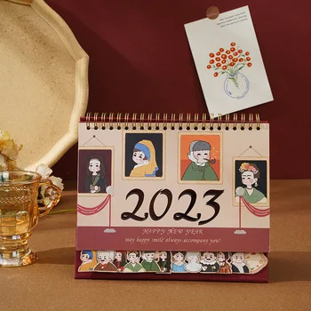 нов настолен календар 2023 г. цени на едро на бизнес сладък cartoony коледен календар залата на славата