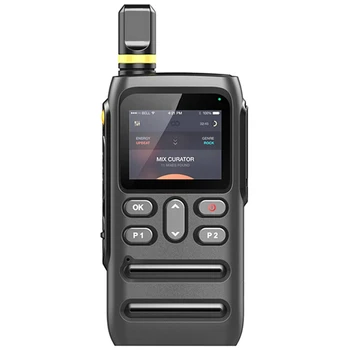 1 комплект JX-700 4G Цифрова Преносима Радиостанция за Общо ползване Wi-Fi/Bluetooth Връзка, GPS Позициониране Сверхдлинное Време на готовност Черно ABS