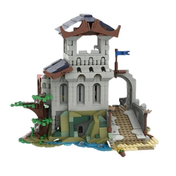MOC Творчески Средновековен Замък Орел Рицари Сокол Пост Модел Строителни Блокове Тухли САМ Играчки за деца Подаръци
