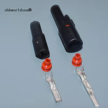 Shhworldsea 10/100 комплекти 1 Пинов Конектор 2.3 мм Мъжки Женски Автоматичен Турникет кабели джак FW-C-1M-B FW-C-1F-B