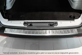 За Volkswagen Touran 3 (1 T3) (2010-2014) Надмощие задната броня от неръждаема стомана, хромирани авто аксесоари за подреждане