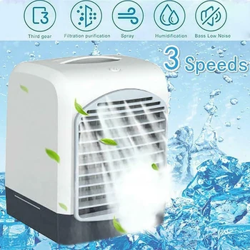 Преносим мини-тенис на климатик USB, малък вентилатор, Охлаждащ Овлажнител на въздух, хладен въздух за ароматерапия с резервоар за вода с лед