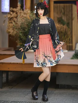 Пролетно-лятна нова тънка солнцезащитная риза в китайски стил, superior кратък женски костюм от три части Hansu от Hanfu Song
