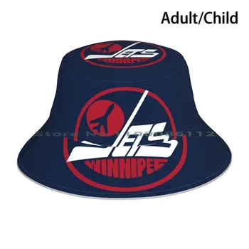 Шапка-панама с логото на Jets, Солнцезащитная шапка Winnipeg, Сгъваема Градинска Рибарска шапка