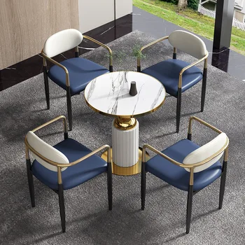 Италиански лесен за хранене на стол в луксозен стил, луксозен домашен стол с облегалка