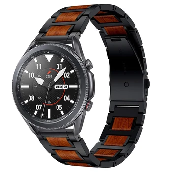 22 мм и метален дървена каишка за Samsung Gear S3 Frontier 46 мм Huawei watch 4 GT2 3 pro Каишка за часовник аксесоари За Amazfit GTR 3 pro
