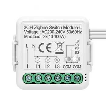 Безжичен Модул за Контролера на Zigbee Switch, Mini 1 Gang 1/2 Way, Умен Ключа за лампата от ръцете си, Работи С Zigbee Gateway, Алекса, Alice 3gang