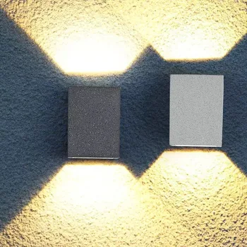 Съвременно просто квадратно циментова стенни аплици LED G9 Осветление спални, коридор Декоративни осветителни тела 10 * 10 * 7 см