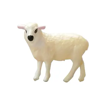 Миниатюрни фигурки модели на овце 1/64, Реалистична модел фигурки, Умален модел на оформление на сцената, Статуетка овце, Строителни комплекти, Ваучери