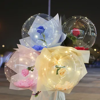 Надуваем балон Бобо, прозрачни топки, аксесоари за рожден Ден, Сватбена декорация, детско шоу