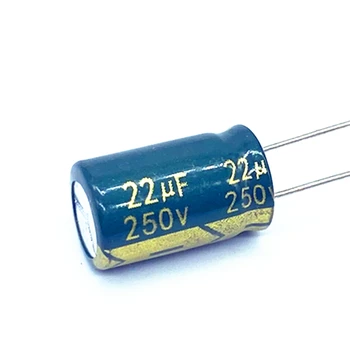 200шт 300шт/много висока честота на низкоомный алуминиеви електролитни кондензатори 250V 22uF размер 10*17 22uF 20%
