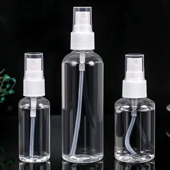 1 бр. Преносими празни бутилки от под дезинфицирующего спрей, бутилки за еднократна употреба, пътни прозрачни пластмасови флакони за парфюми, които не съдържат токсини и безопасни