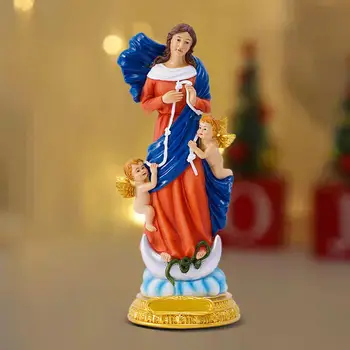 Статуя на Дева Мария, скулптура на Ангел, Маса за хол, Домашни фигурки от смола