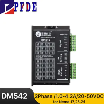 Leadshine DM542 2-фаза на Драйвер за Стъпков 20-50VDC 1.0-4.2 A Контролер за стъпков мотор NEMA17 NEMA23 42 57