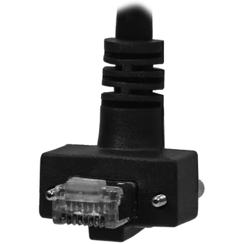 Индустриална камера CCD за Кабел Gigabit Ethernet RJ-45, директно до RJ-45, с вертикална десни изход с винтове за палеца, кабел с висока гъвкавост
