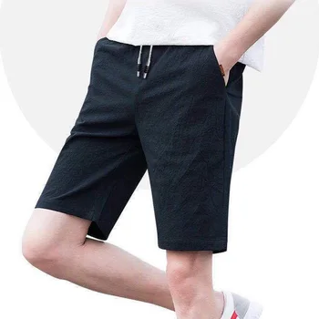 2023 Мъжки ежедневни панталони, Лятото със стилен дизайн, с Обикновен панталон на една четвърт от размера, Широкополый колан за упражнения, Джогинг, Бодибилдинг